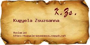 Kugyela Zsuzsanna névjegykártya