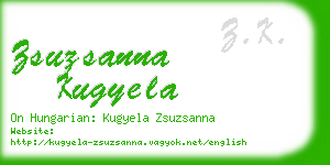 zsuzsanna kugyela business card